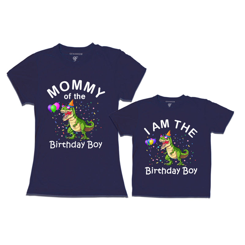 Dinosaur Theme Birthday T-shirts for Mom and Son
