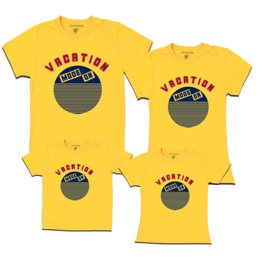 Vacation t shirts for family yellow
