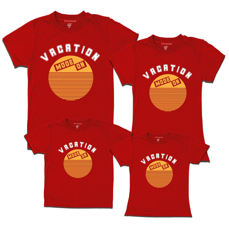Vacation t shirts for family red