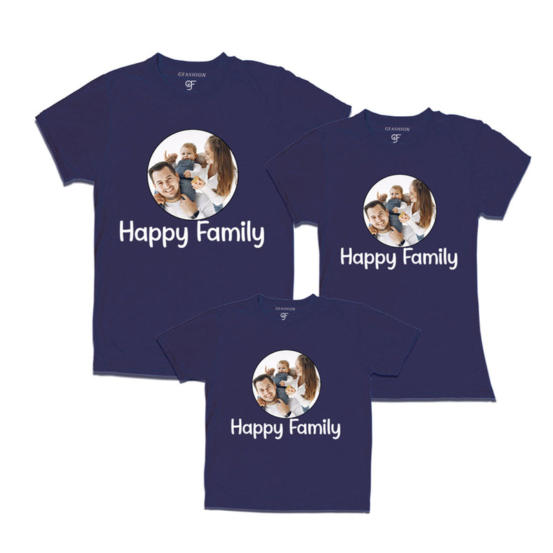 happy family photo customize t-shirts