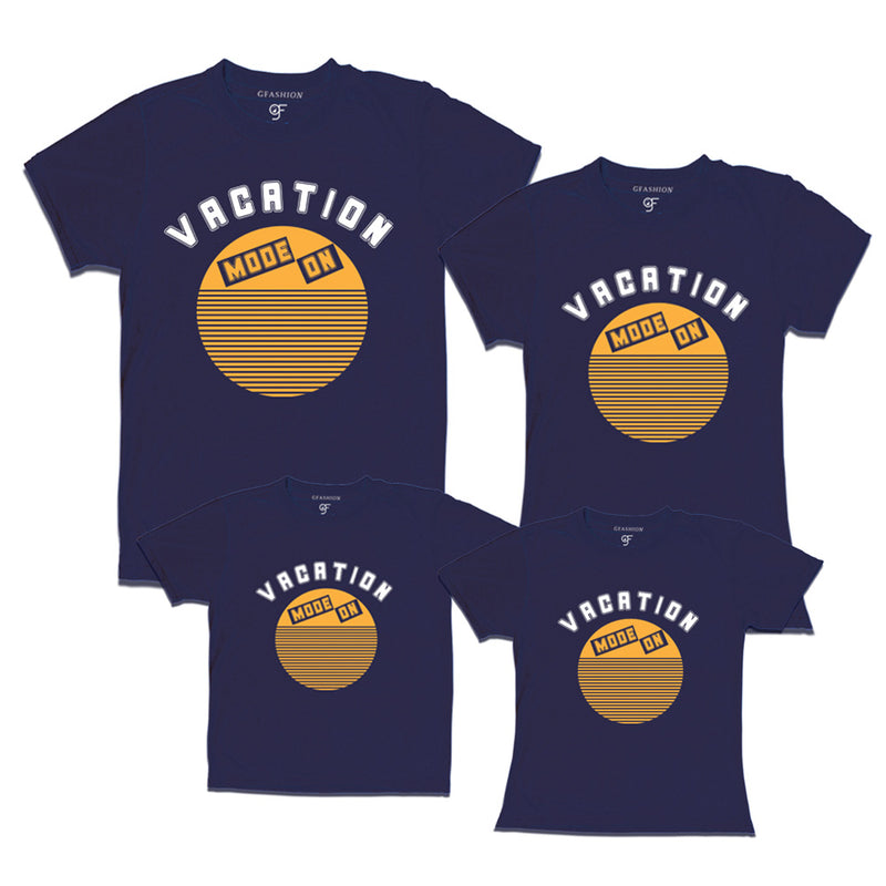 Vacation t shirts for family navy