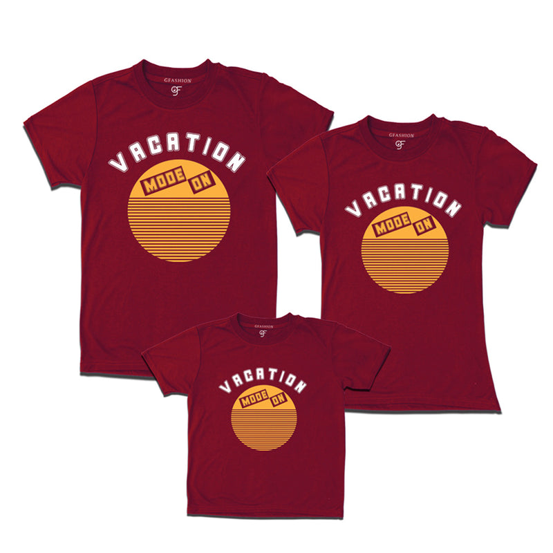 vacation mode on t shirt maroon tshirts