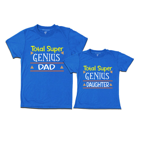 genius dad genius daughter t shirts