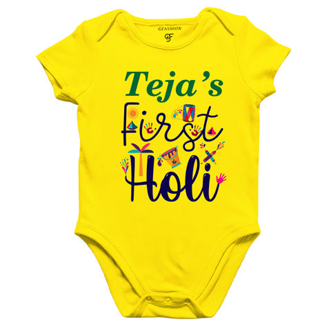 First Holi Name customized rompers/bodysuit/onesie
