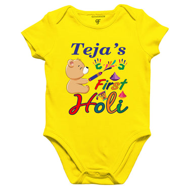First Holi Onesie-romper-body suit with name
