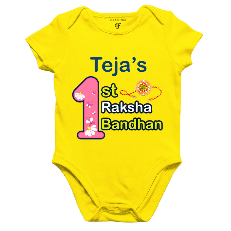 First Raksha Bandhan Baby Onesie-Romper-Bodysuit with name