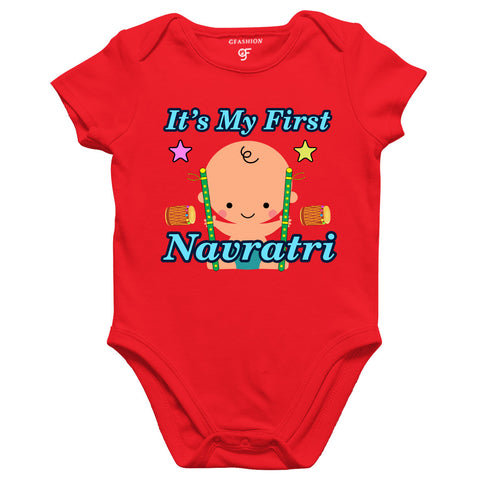 buy now It's My first Navratri Onesie Bodysuit Rompers 10 colors @ gfashion india