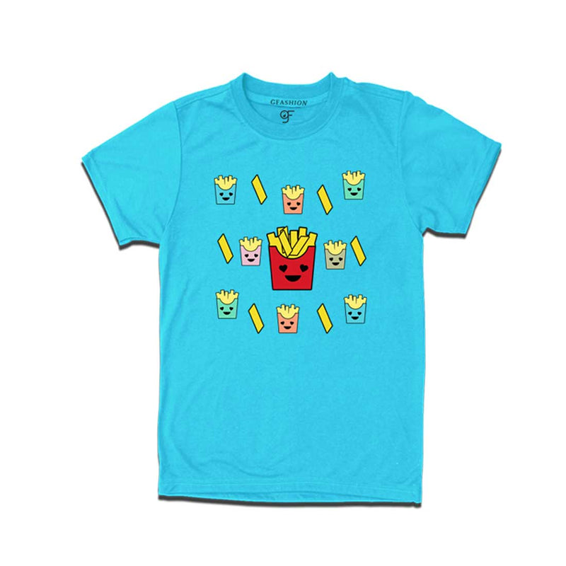 french fries T-shirt in Sky Blue Color available @ gfashion.jpg