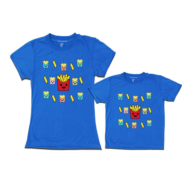 french fries t shirts for Mom and Son in Blue Color available @ gfashion.jpg