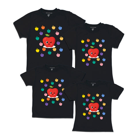 funny apple matching t shirts in Black Color available @ gfashion.jpg
