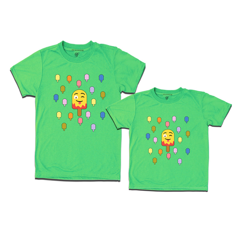 funny t shirts for Dad and son in Pista Green Color available @ gfashion.jpg