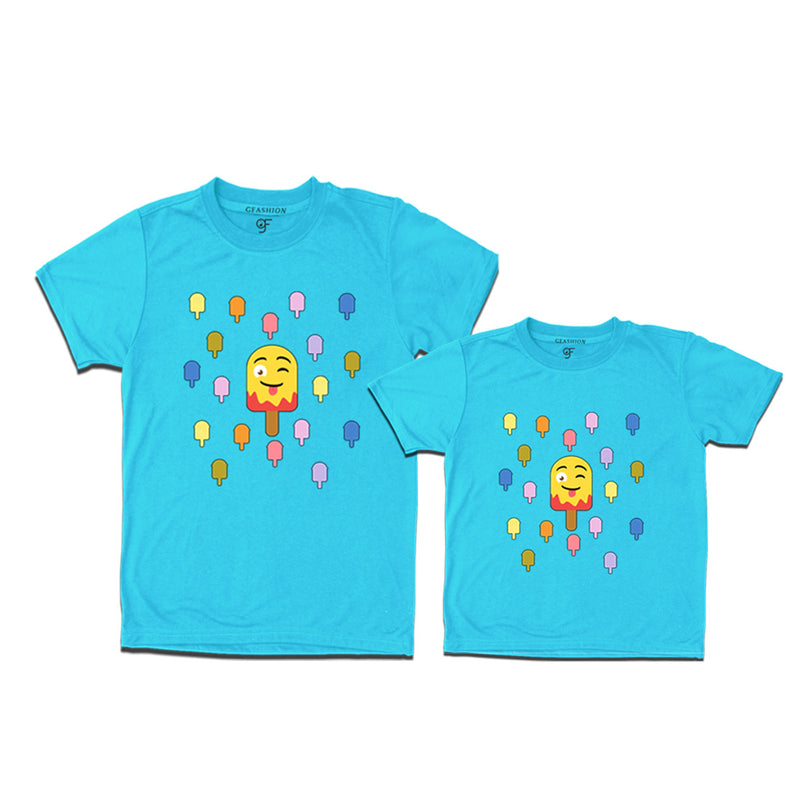 funny t shirts for Dad and son in Sky Blue Color available @ gfashion.jpg