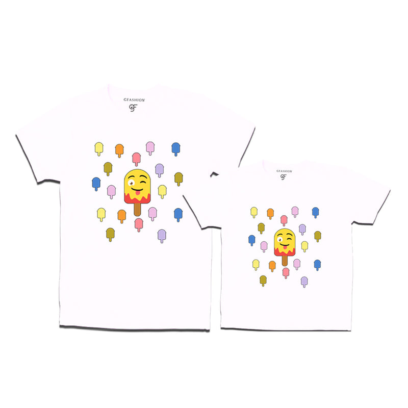 funny t shirts for Dad and son in White Color available @ gfashion.jpg