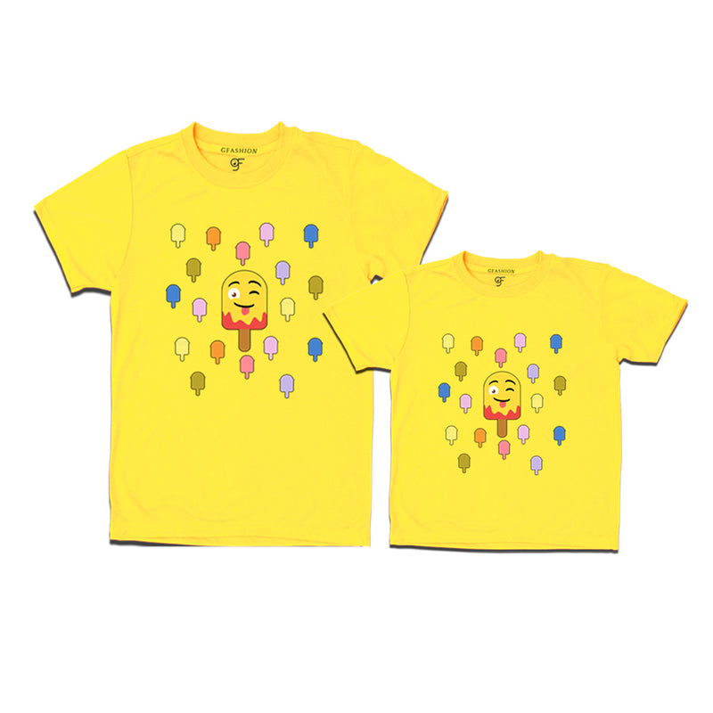 funny t shirts for Dad and son in Yellow Color available @ gfashion.jpg