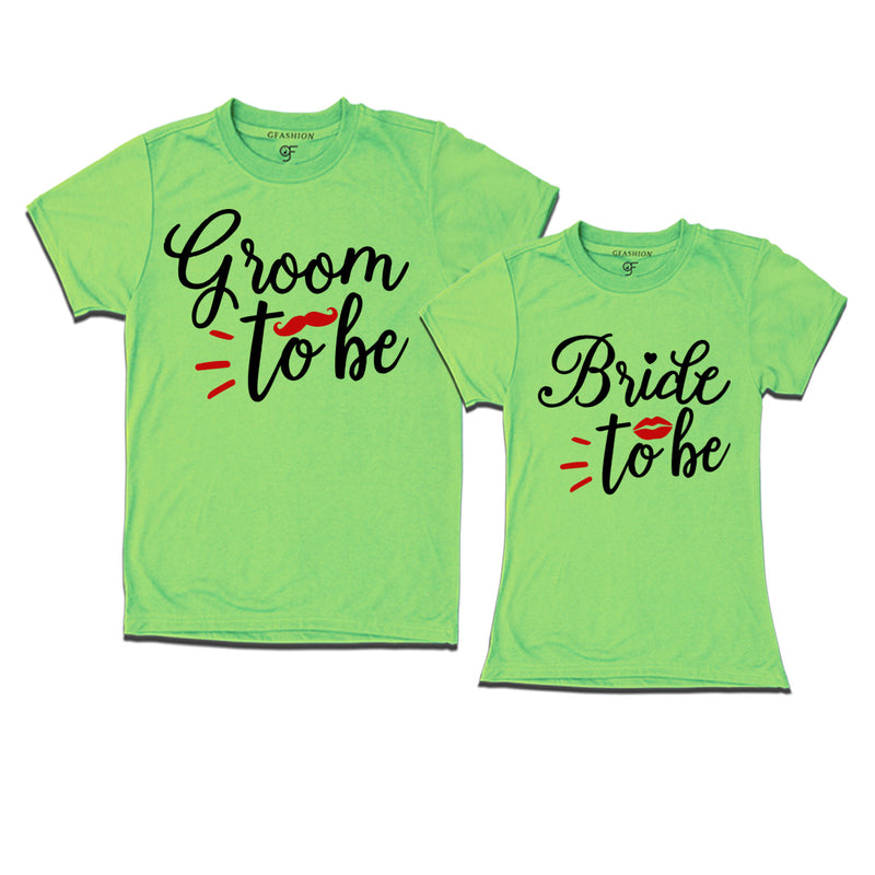 gfashion groom to be bride to be t shirts-green