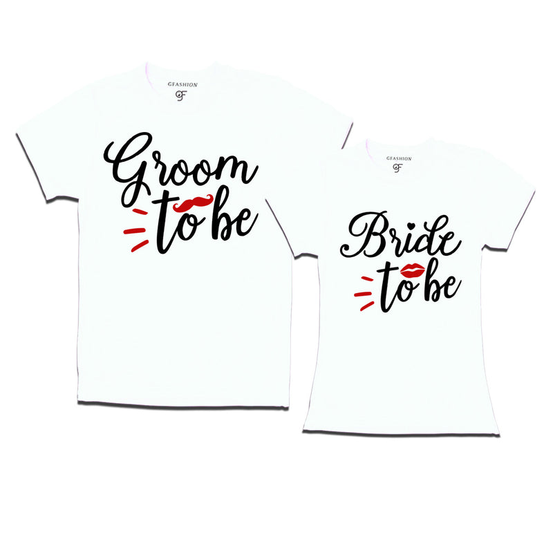 gfashion groom to be bride to be t shirts-white