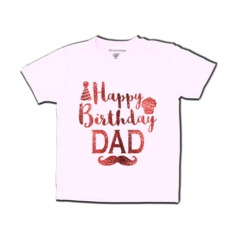 happy birthday dad from son-daughter t shirts-white