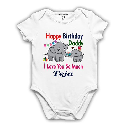 i love you so much daddy-papa's birthday dress for baby