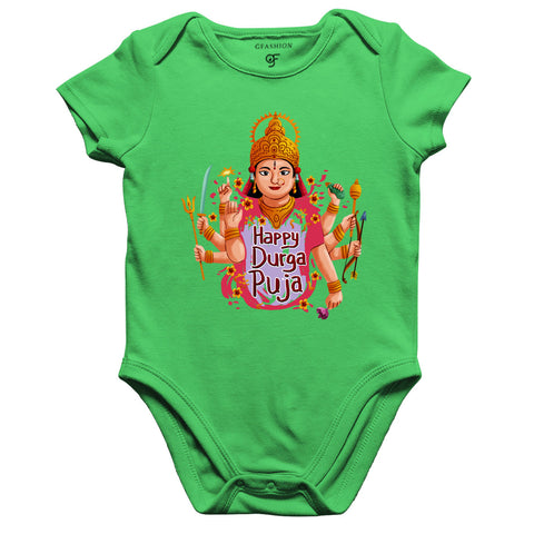 Happy Durga Puja Baby's Onesie Romper Bodysuit @ gfashion tshirts company