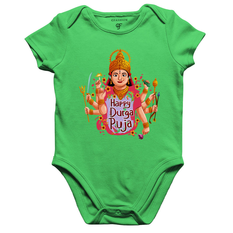 Happy Durga Puja Baby's Onesie Romper Bodysuit @ gfashion tshirts company