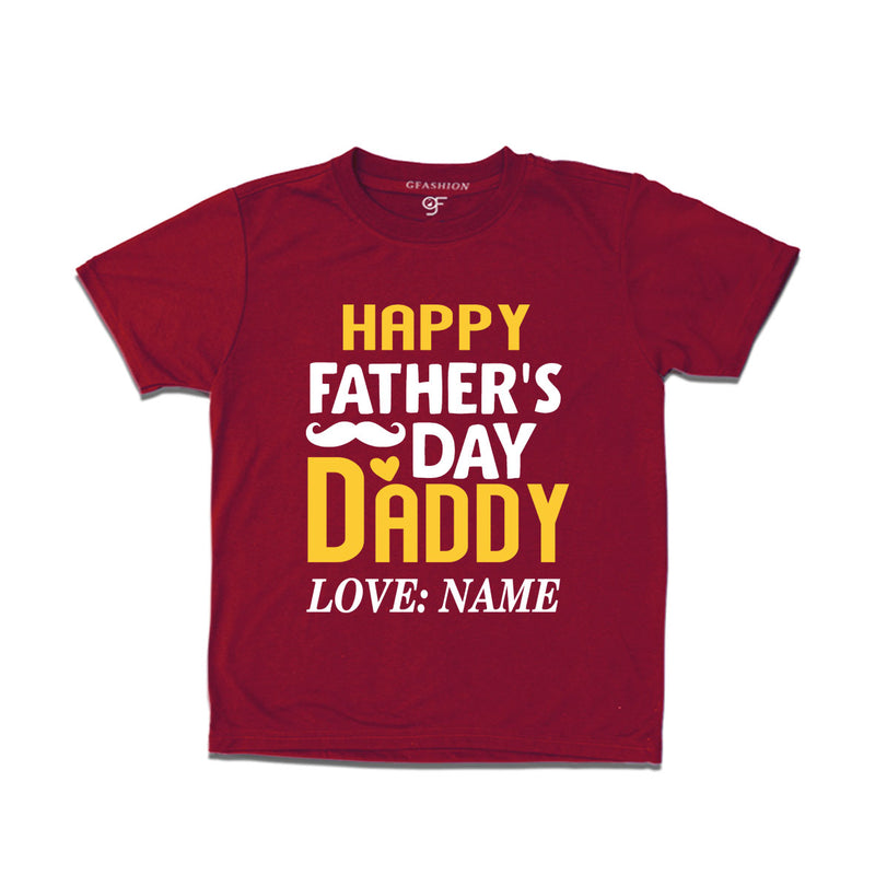 happy-father's-day-daddy-love-baby-name-customize-t-shirts-for-boy-and-girl-in-blac-color-round-neck-t-shirts-@-gfashion-india