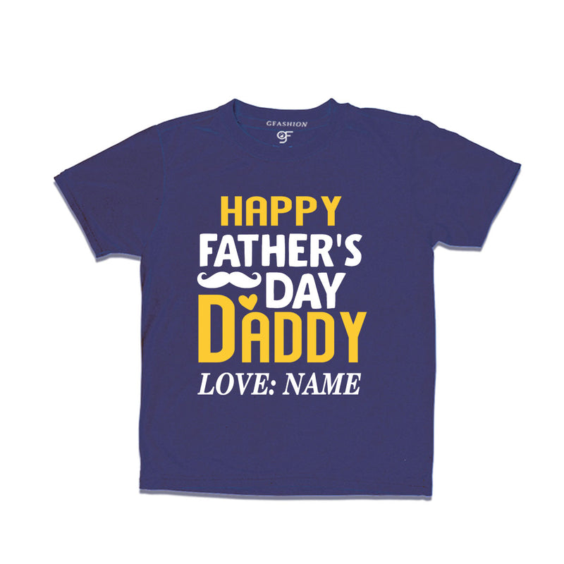 happy-father's-day-daddy-love-baby-name-customize-t-shirts-for-boy-and-girl-in-blac-color-round-neck-t-shirts-@-gfashion-india