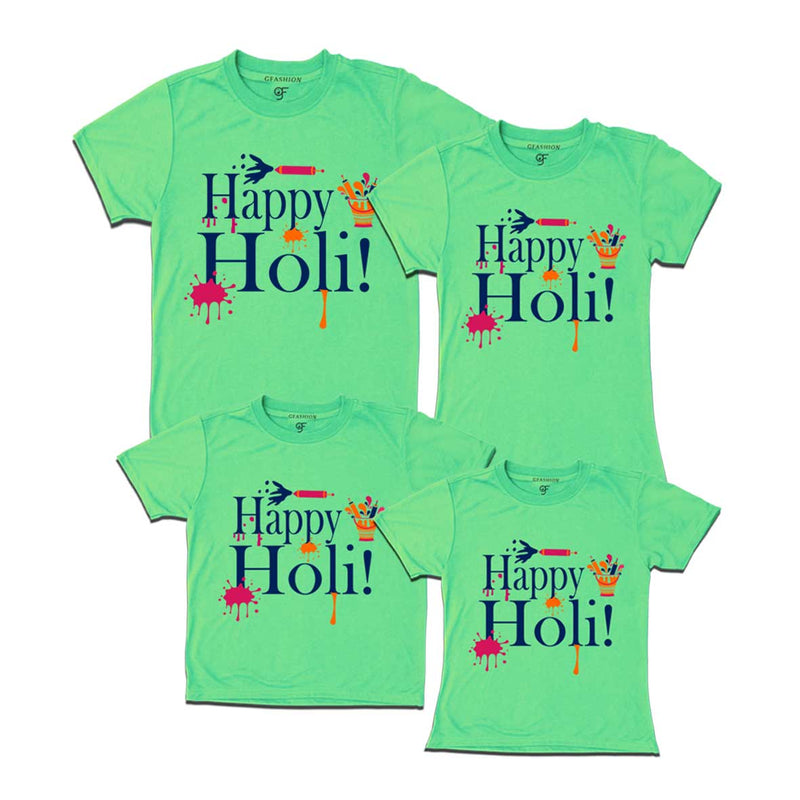 Happy Holi T-shirts For Couples and Family