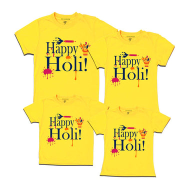 Happy Holi T-shirts For Couples and Family