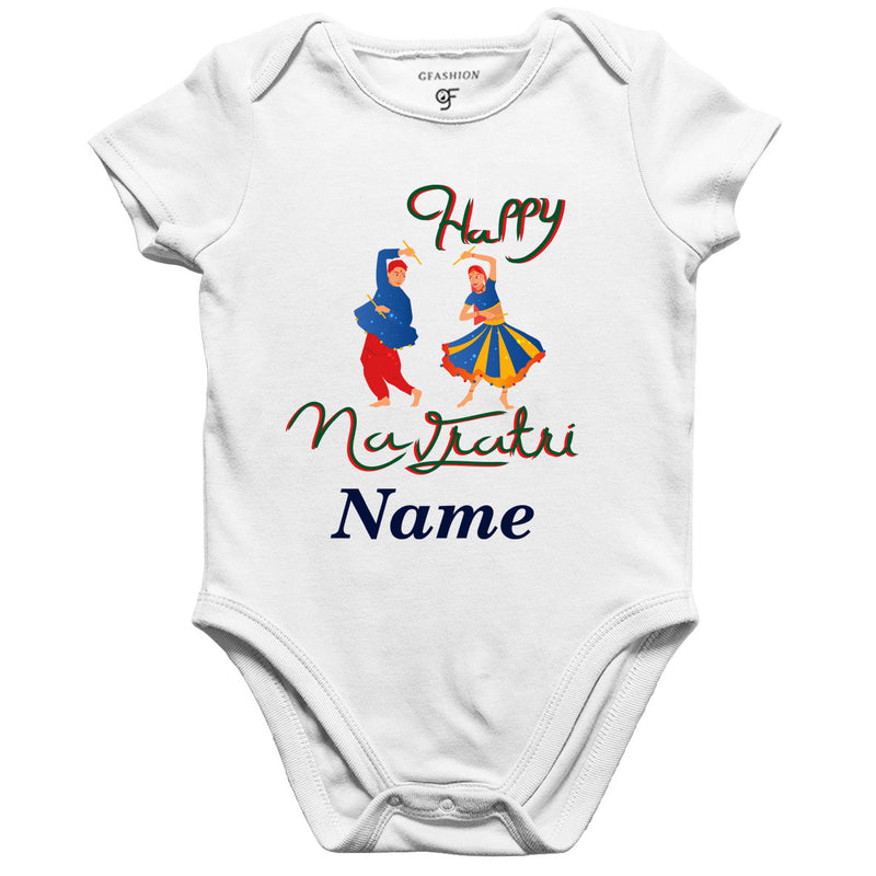 Happy Navratri Dandiya Garba Dance Design Baby rompers bodysuit onesie 