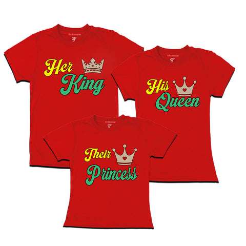King Queen Princess T-shirts