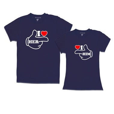 I Love Her-Him-Couple Tshirts-gfashion india-navy