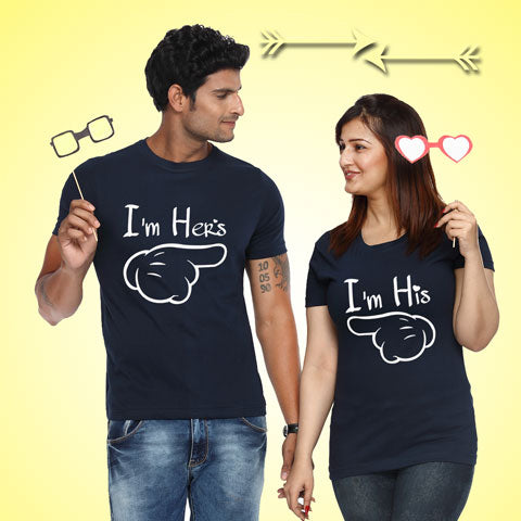 i'm hers i'm his couple t-shirts