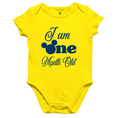 i am one month old -baby rompers/bodysuit/onesie