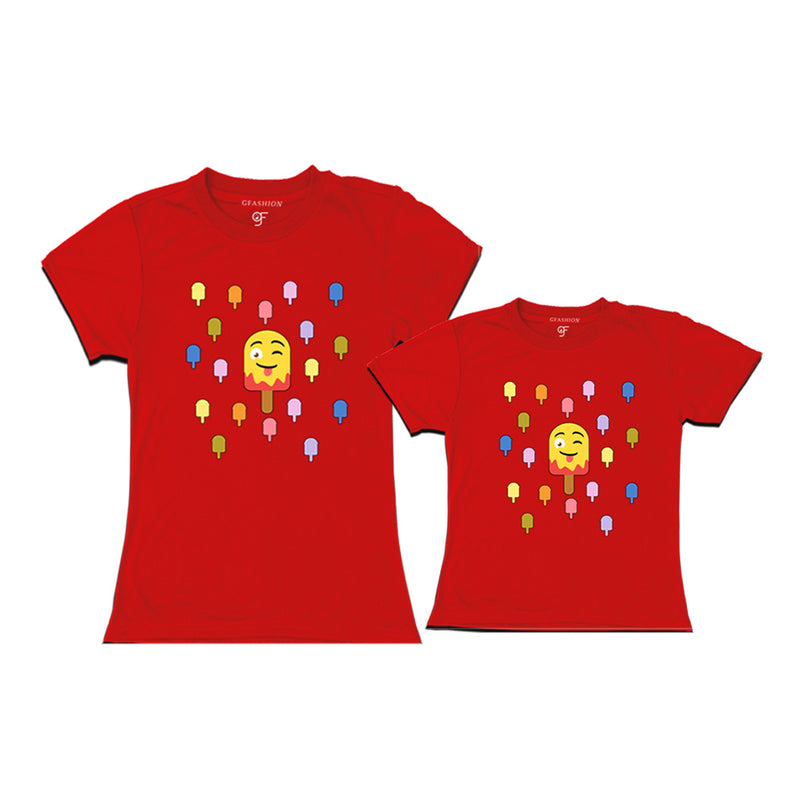 ice cream t shirt for mom and baby in Red Color available @ gfashion.jpg