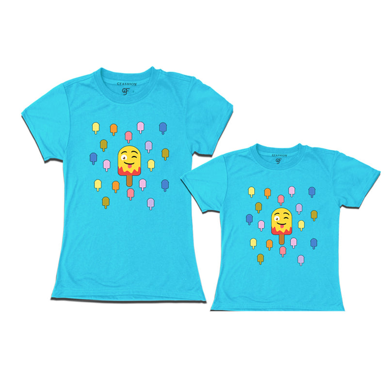 ice cream t shirt for mom and baby in Sky Blue Color available @ gfashion.jpg