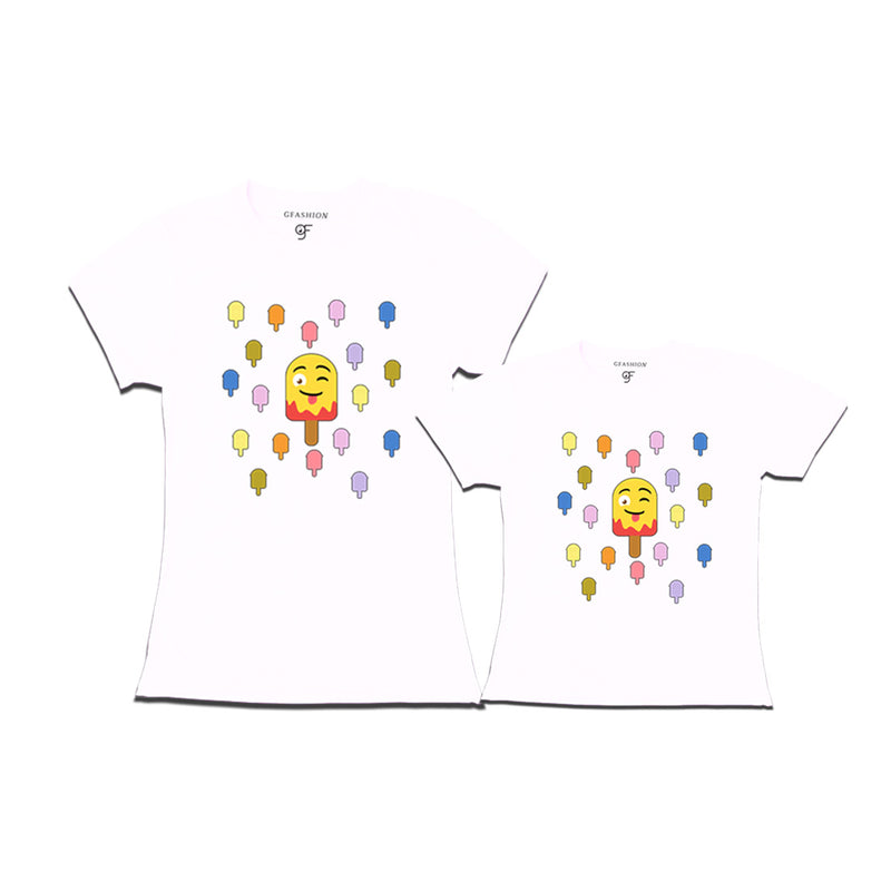 ice cream t shirt for mom and baby in White Color available @ gfashion.jpg