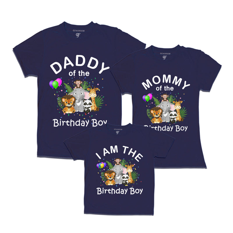 Jungle-Animal Birthday Theme T-shirts for family