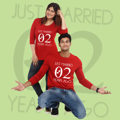 Just married 2 years ago 2nd Year Anniversary T-shirts