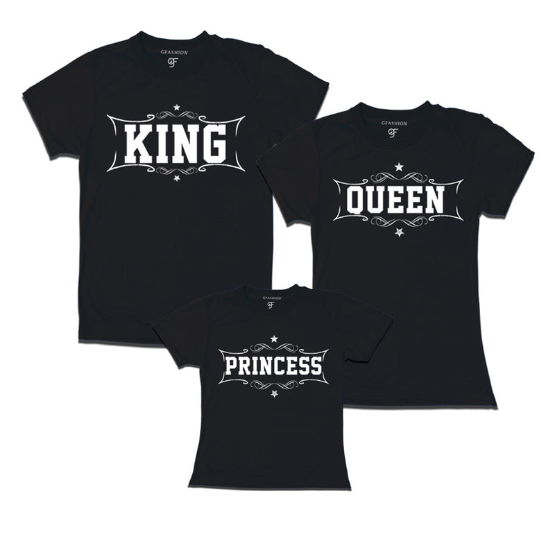 christmas matching family t-shirt for king queen and princess