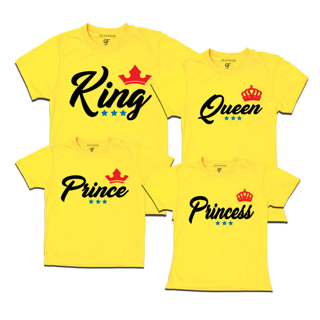 king queen princess and prince matching family t-shirt