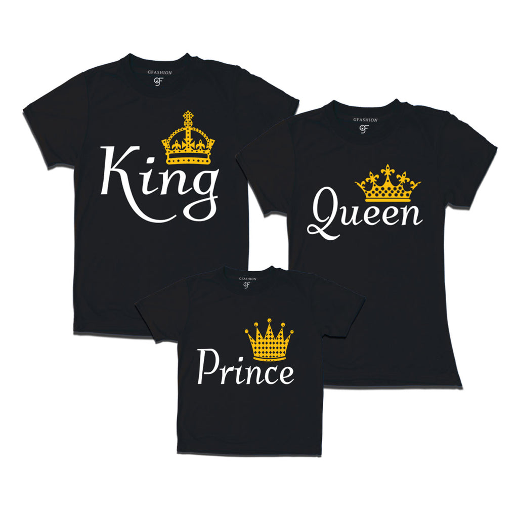 king queen and prince  family tshirts