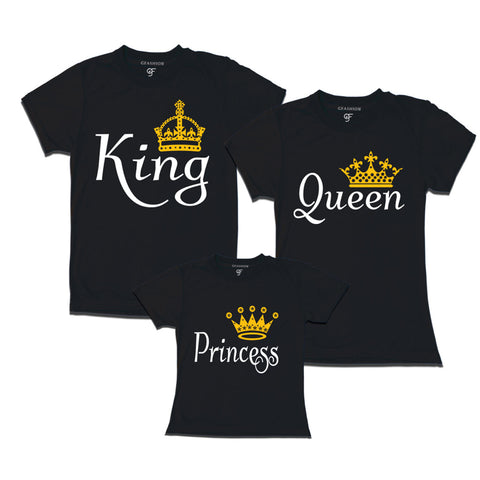 king queen princess t shirts family t shirts set