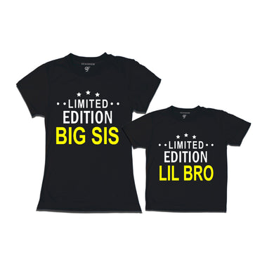 Limited Edition Big Sis-Lil Bro T-shirts-Black