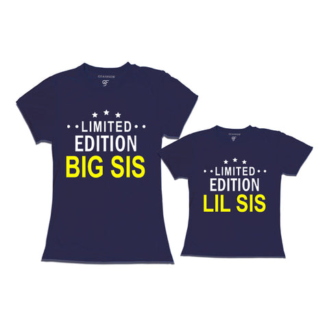 Limited Edition Big Sis-Lil Sis T-shirts-Navy