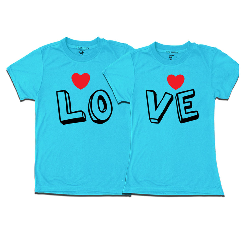 lo ve - couple matching t shirts