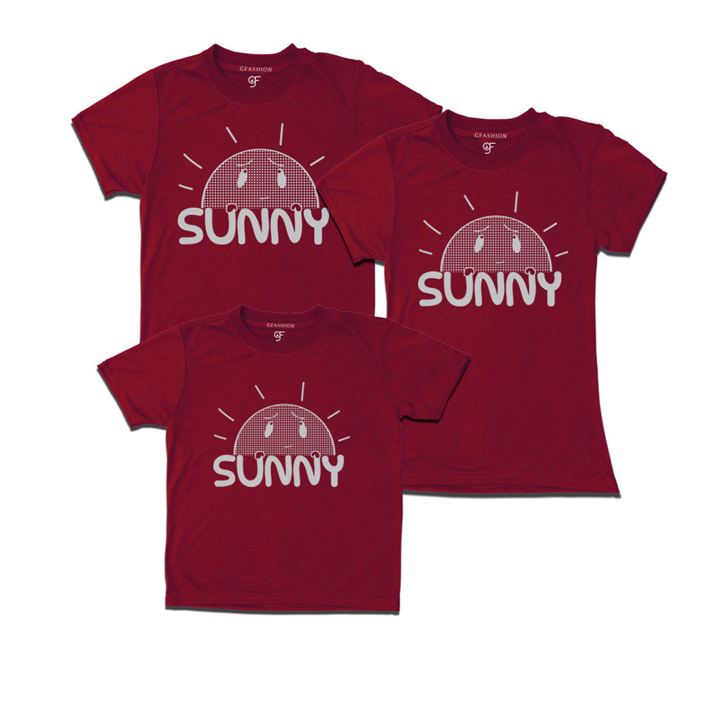 sunny vacation t shirts maroon