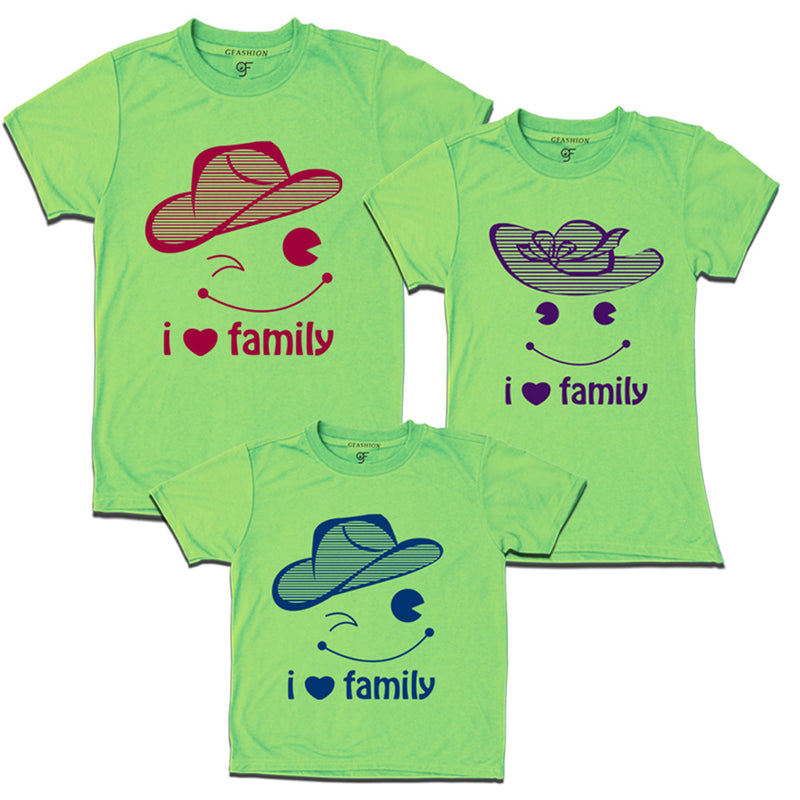 i love family smile tees for 3