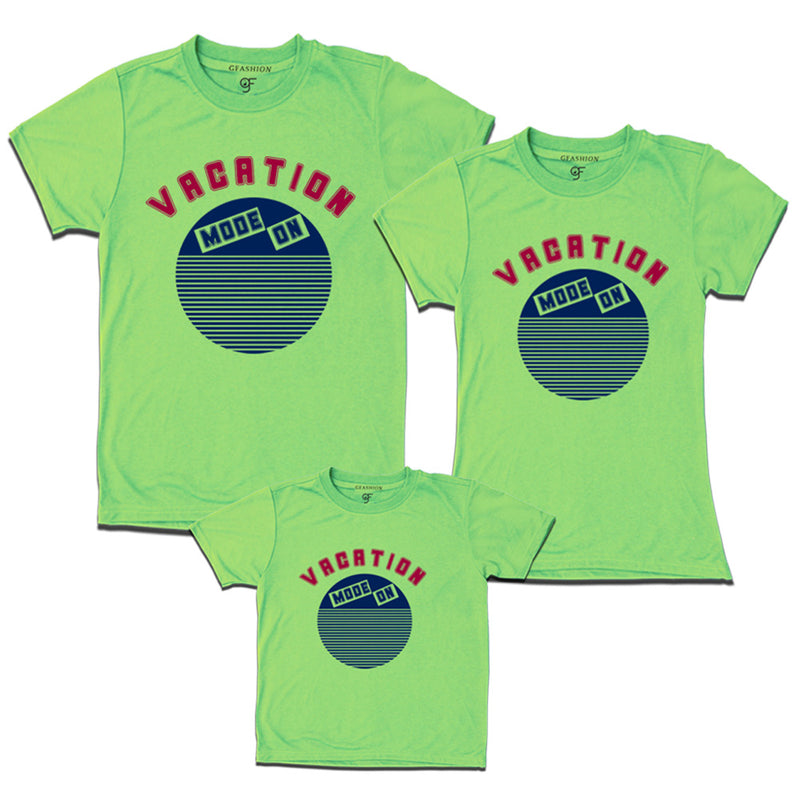 vacation mode on t shirt pista green