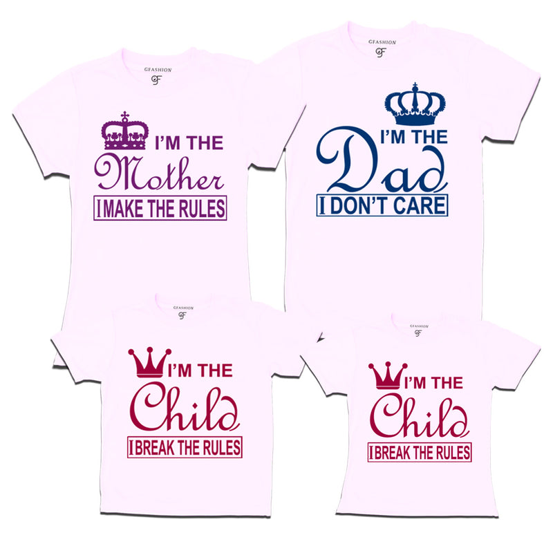 Mother rules-funny dad mom and kids family tees