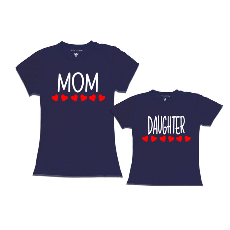 matching-t-shirts-for-mom-and-Daughter-get-now-from-gfahion-online-store-india-avaialble-all-colors-Navy